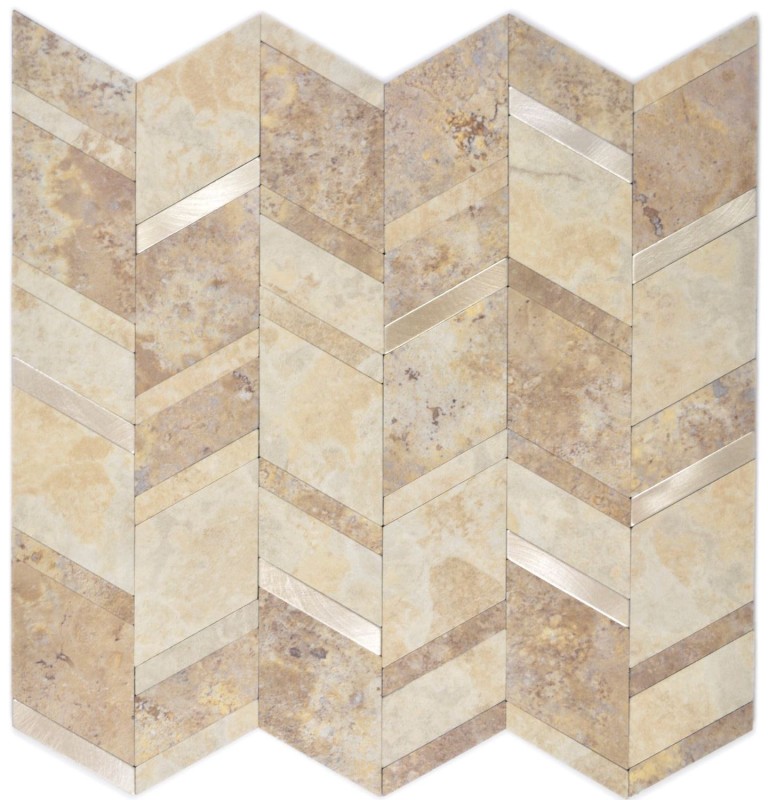 Flèche Vinyle aspect pierre beige argent autocollant MOS200-46LBG_f