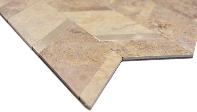 Flèche Vinyle aspect pierre beige argent autocollant MOS200-46LBG_f
