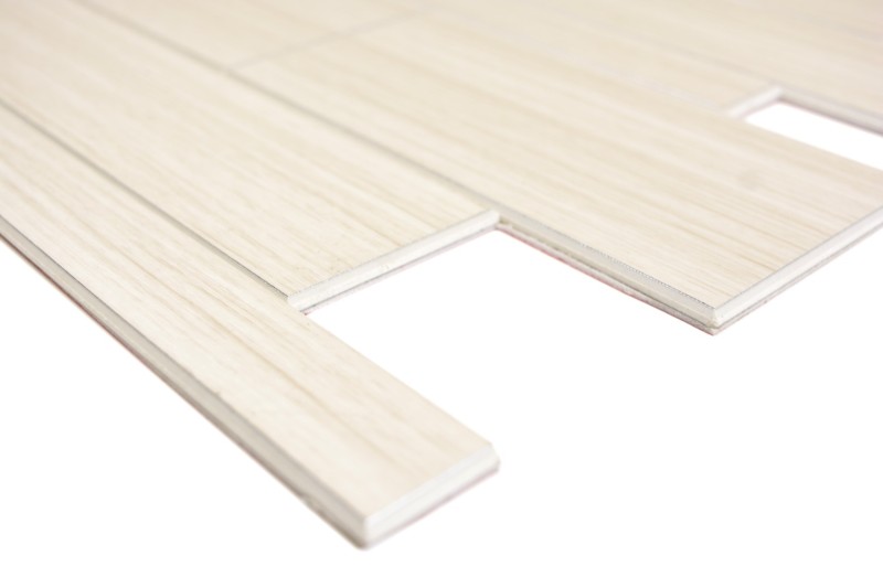 Panneau mural autocollant aspect bois Wood White dosseret de cuisine carrelage - MOS200-53WWL_f