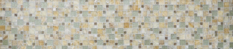 Motif à main Carreau de mosaïque Ambre translucide or Combinaison de mosaïque de verre Crystal Pierre Onyx Élégance or MOS88-MC649_m