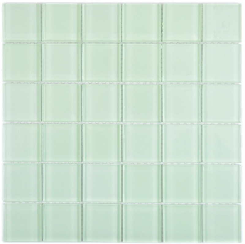 Motif main Mosaïque de verre vert fluorescent Carreau de mosaïque murale Miroir de cuisine Salle de bain - MOS88-1005_m