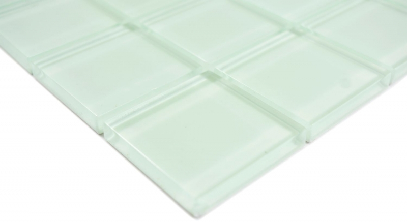 Motif main Mosaïque de verre vert fluorescent Carreau de mosaïque murale Miroir de cuisine Salle de bain - MOS88-1005_m