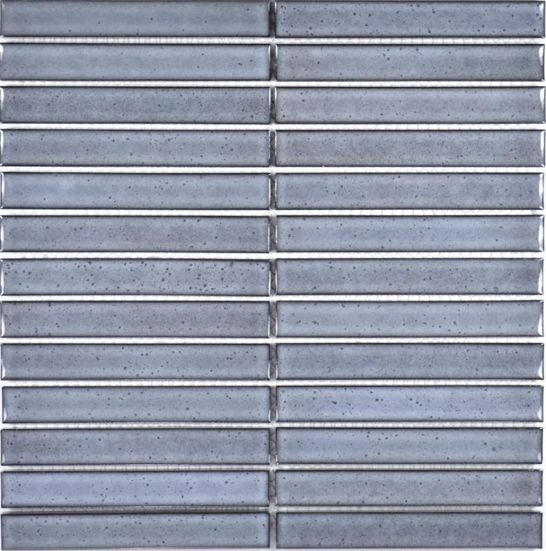 Bâtonnets Mosaïque Céramique gris moucheté brillant salle de bain mur MOS24-CS26