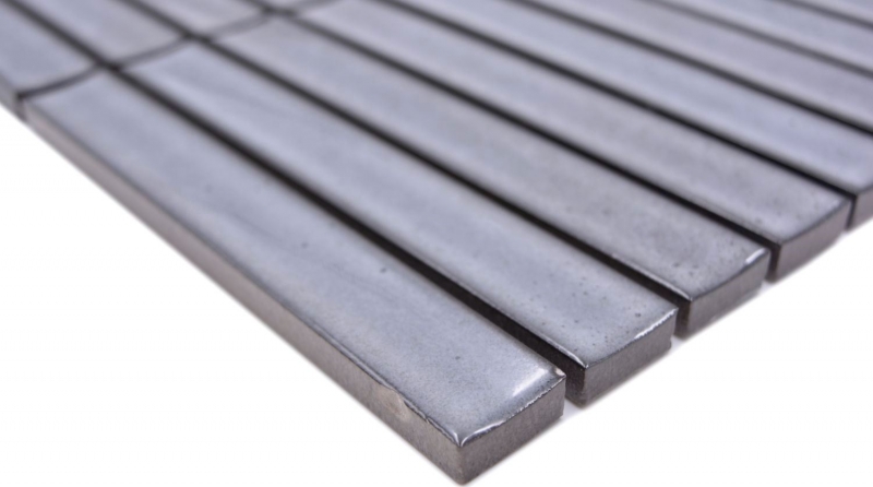 Bâtonnets Mosaïque Céramique gris moucheté brillant salle de bain mur MOS24-CS26