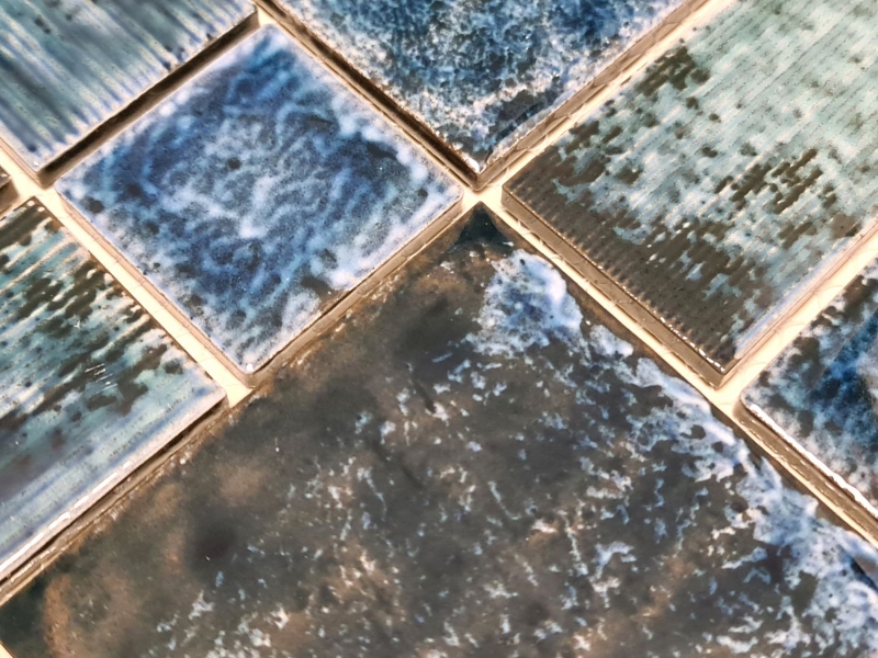 Échantillon manuel de carreaux de mosaïque Céramique Mosaïque Combi vert brillant Salle de bain Dos de cuisine MOS13-KAS4_m