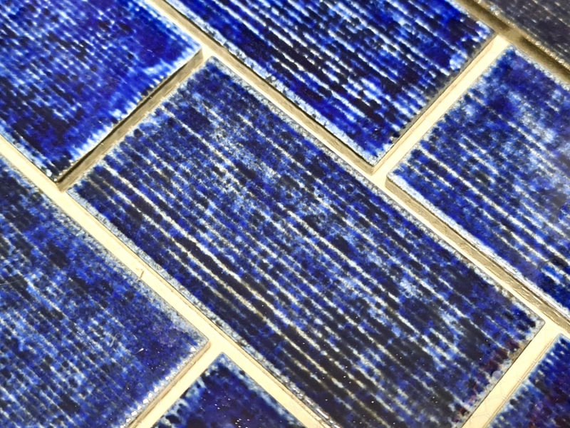 Carreau de mosaïque Céramique composite bleu brillant salle de bain cuisine mur MOS26-KAS6_f