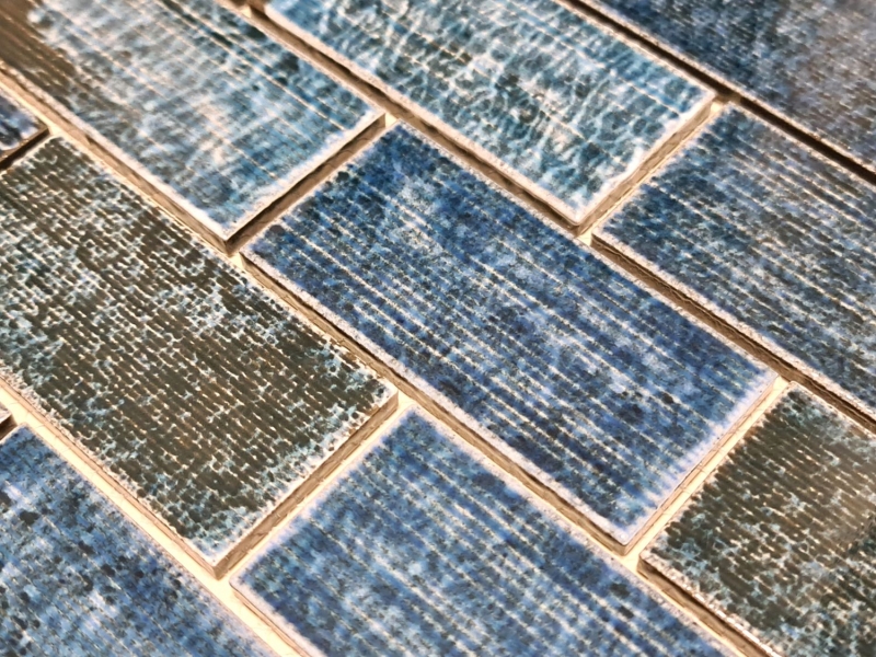 Carreau de mosaïque Céramique composite vert brillant Carrelage mural MOS26-KAS8_f