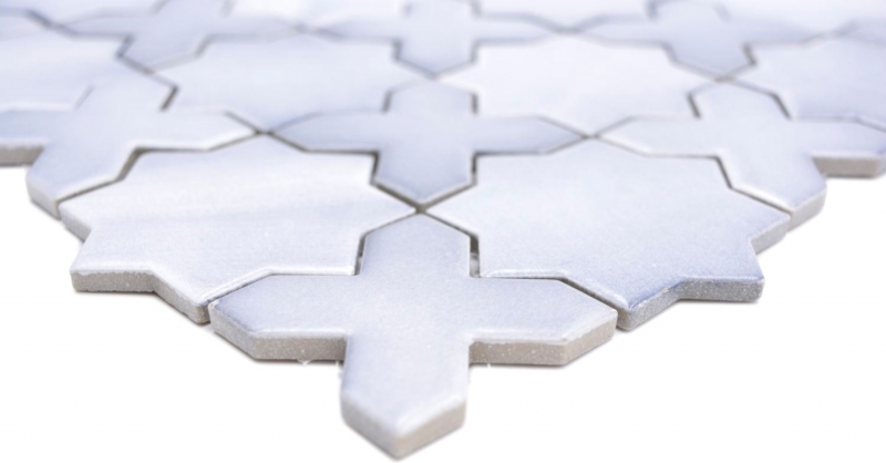 Stern Carreau Mosaïque Céramique Vintage Rétro gris clair mat Carrelage cuisine - MOS13-SXS05