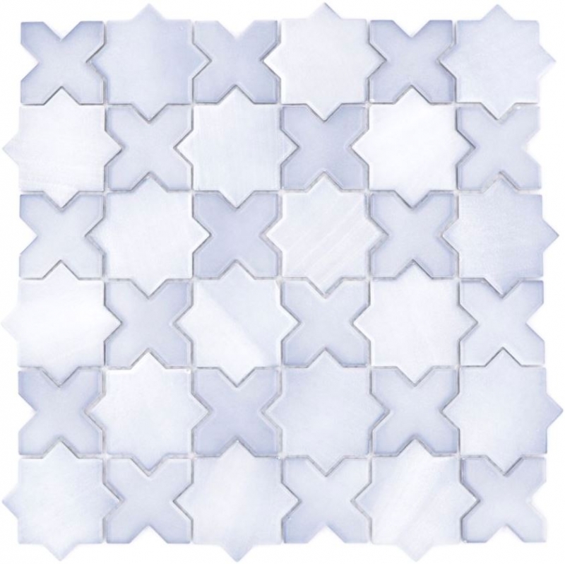 Carreau de mosaïque Mosaïque céramique Kombi mix gris mat Carrelage cuisine MOS13-SXS05_f