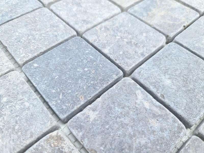 Marbre Mosaïque Carreau gris clair anthracite cuisine mur douche sol carrelage mural - MOS40-T48LG