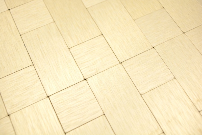 Carreau de mosaïque Mosaïque autocollante Combi métal or cuisine salle de bain MOS200-4G87