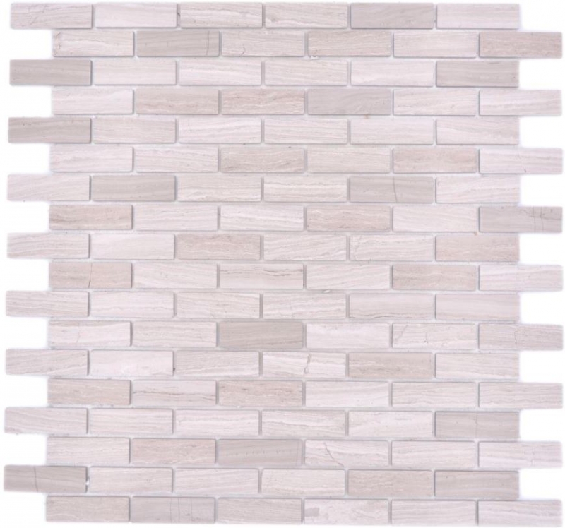 Carreau de mosaïque Mosaïque autocollante composite pierre naturelle blanc wood gris cuisine MOS200-4M72