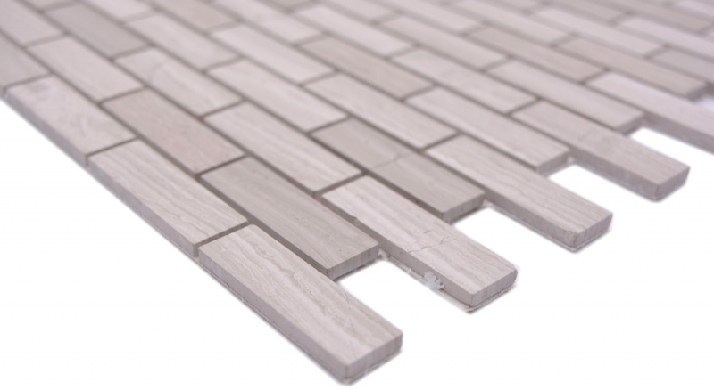 Carreau de mosaïque Mosaïque autocollante composite pierre naturelle blanc wood gris cuisine MOS200-4M72
