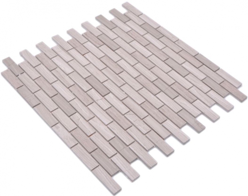 Carreau de mosaïque Mosaïque autocollante composite pierre naturelle blanc wood gris cuisine MOS200-4M72