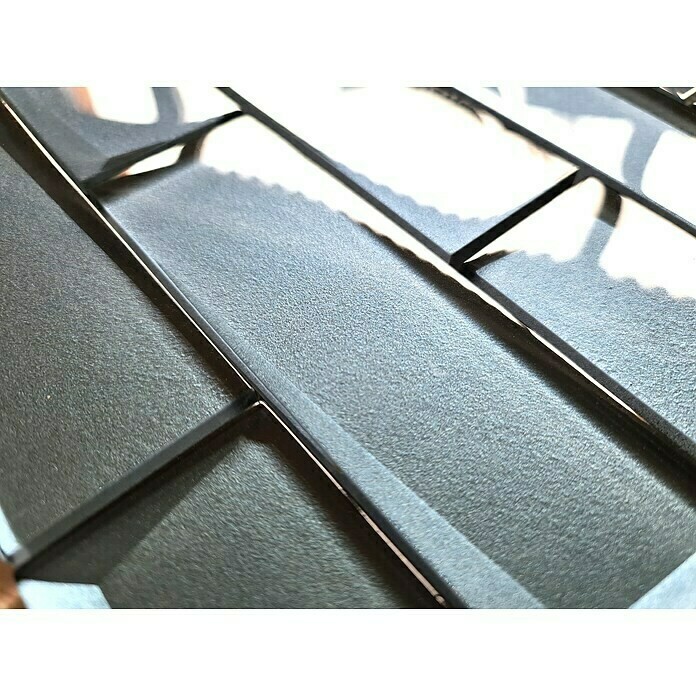 Mosaïque de verre Carreaux de mosaïque Metro 3D optique Terra gris bleu Fond de cuisine MOS88-XB05