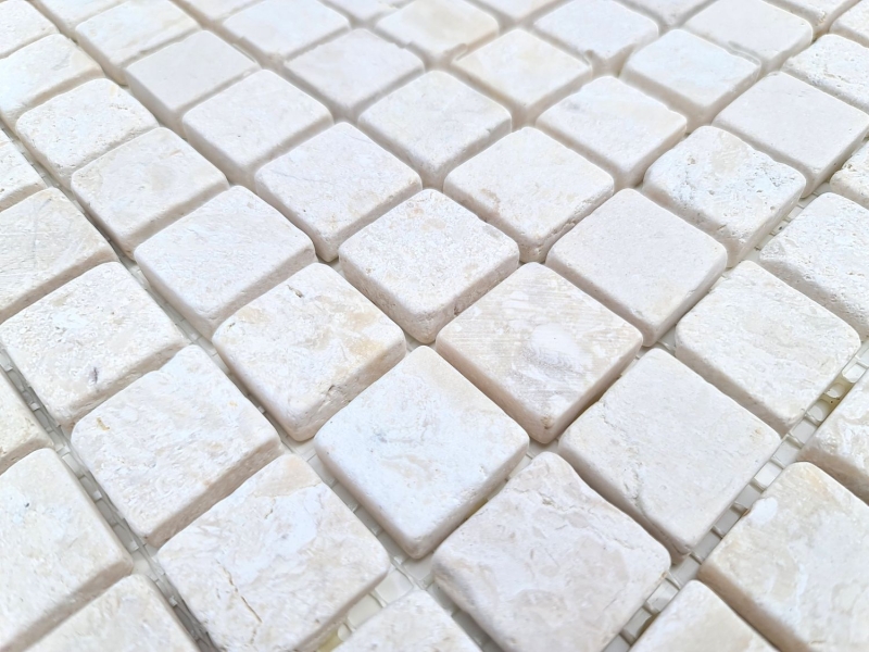 Carreau de mosaïque Marbre Mosaïque THUMBNAIL blanc Carrelage Cuisine Sol de douche MOS40-T23W_f