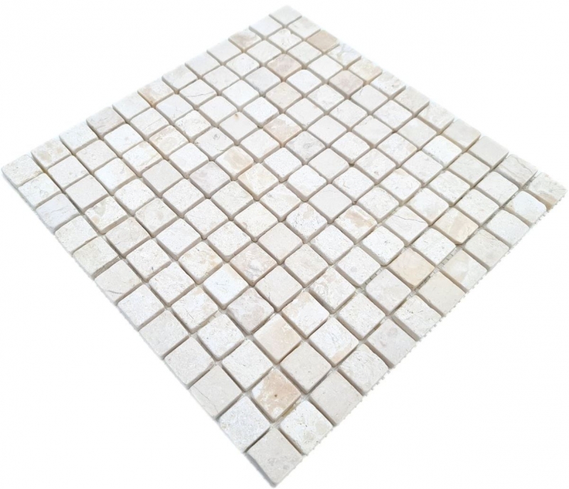 Carreau de mosaïque Marbre Mosaïque THUMBNAIL blanc Carrelage Cuisine Sol de douche MOS40-T23W_f