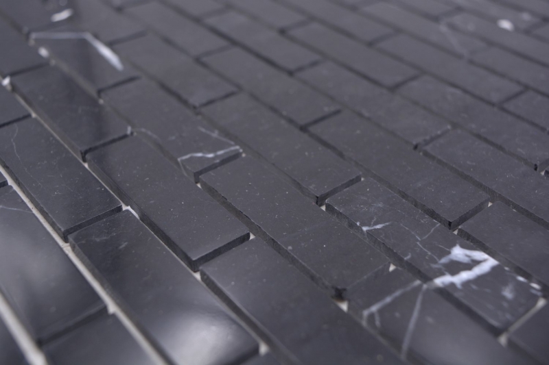 Carreaux de mosaïque Mosaïque autocollante composite pierre naturelle Nero cuisine mur MOS200-4M82_f