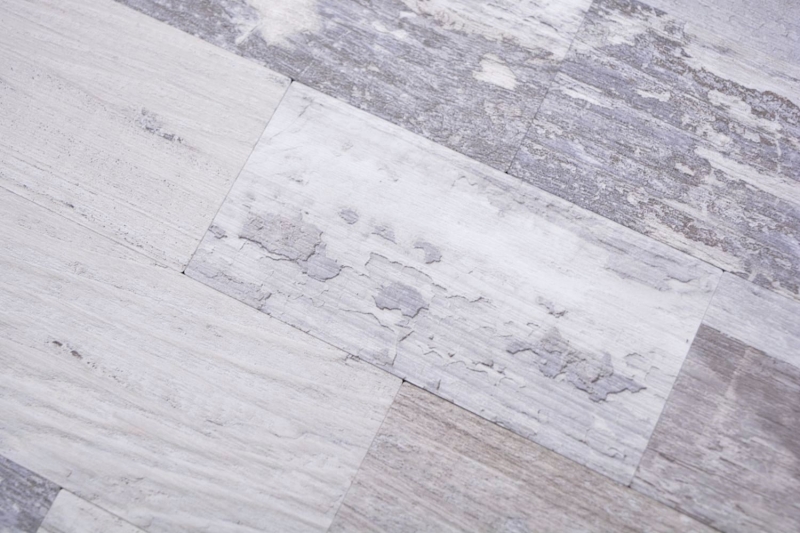Carreaux de mosaïque Mosaïques autocollantes Alu imitation bois shabby chic gris Subway MOS200-4S49_f