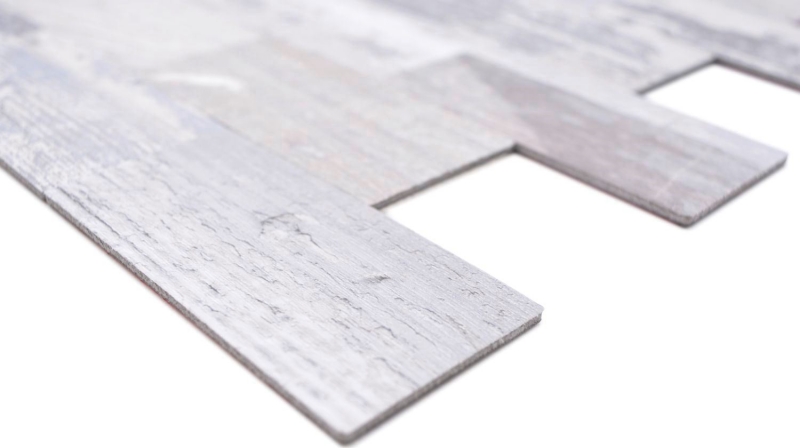 Carreaux de mosaïque Mosaïques autocollantes Alu imitation bois shabby chic gris Subway MOS200-4S49_f