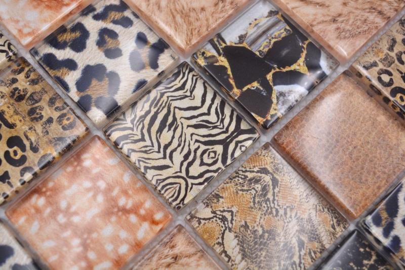 Carreaux de mosaïque Mosaïque de verre Forest brun salle de bains dos cuisine MOS78-W68_f