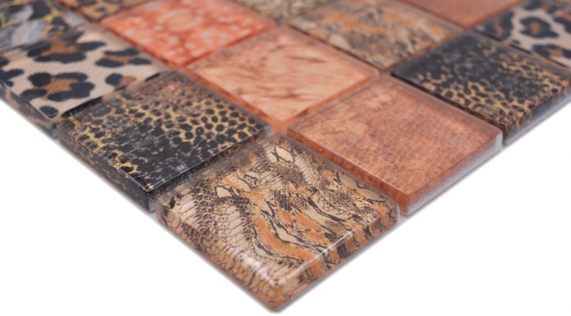 Carreaux de mosaïque Mosaïque de verre Forest brun salle de bains dos cuisine MOS78-W68_f
