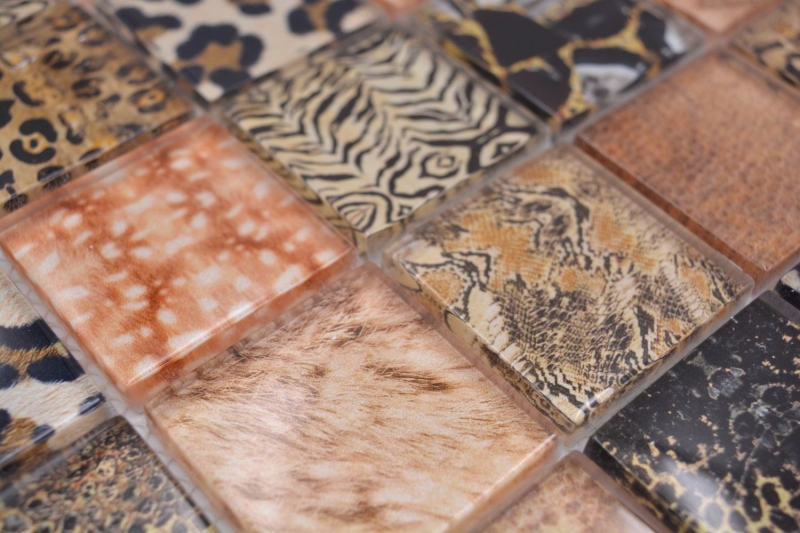 Carreaux de mosaïque Mosaïque de verre Forest brun salle de bains dos cuisine MOS78-W68_f