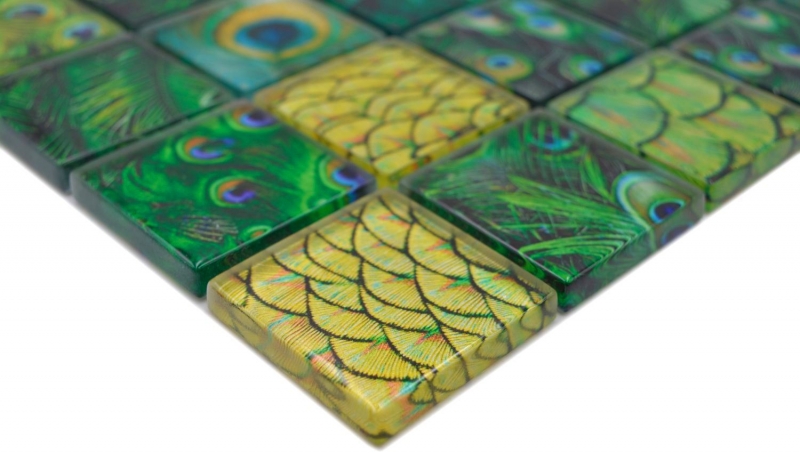 Carreaux de mosaïque Mosaïque de verre Forest vert fond de cuisine salle de bain MOS78-W88_f