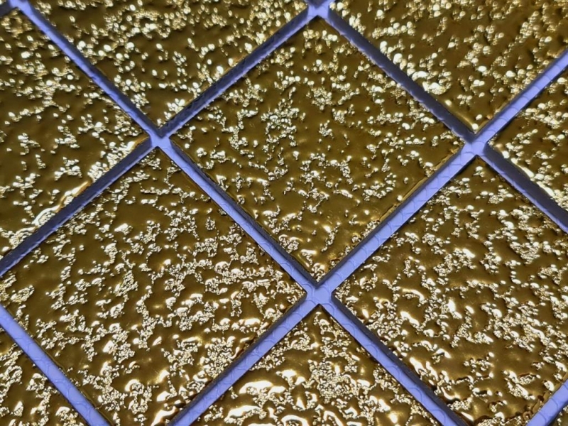 Motif main Carreau de mosaïque Céramique Medio uni or martelé Salle de bains Cuisine Mur MOS16-0707_m