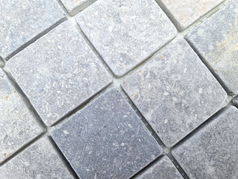 Motif manuel Carreau de mosaïque Marbre Mosaïque THUMBNAIL light grey Cuisine Mur Salle de bain Bac à douche MOS40-T48LG_m