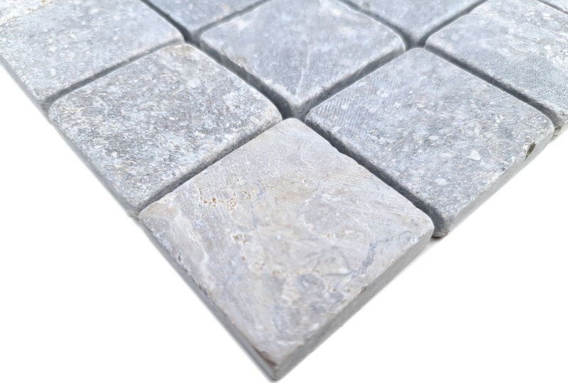 Motif manuel Carreau de mosaïque Marbre Mosaïque THUMBNAIL light grey Cuisine Mur Salle de bain Bac à douche MOS40-T48LG_m