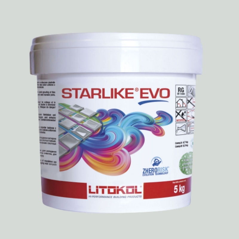Litokol STARLIKE EVO 105 BIANCO TITANIO argent gris colle époxy joint seau de 5kg