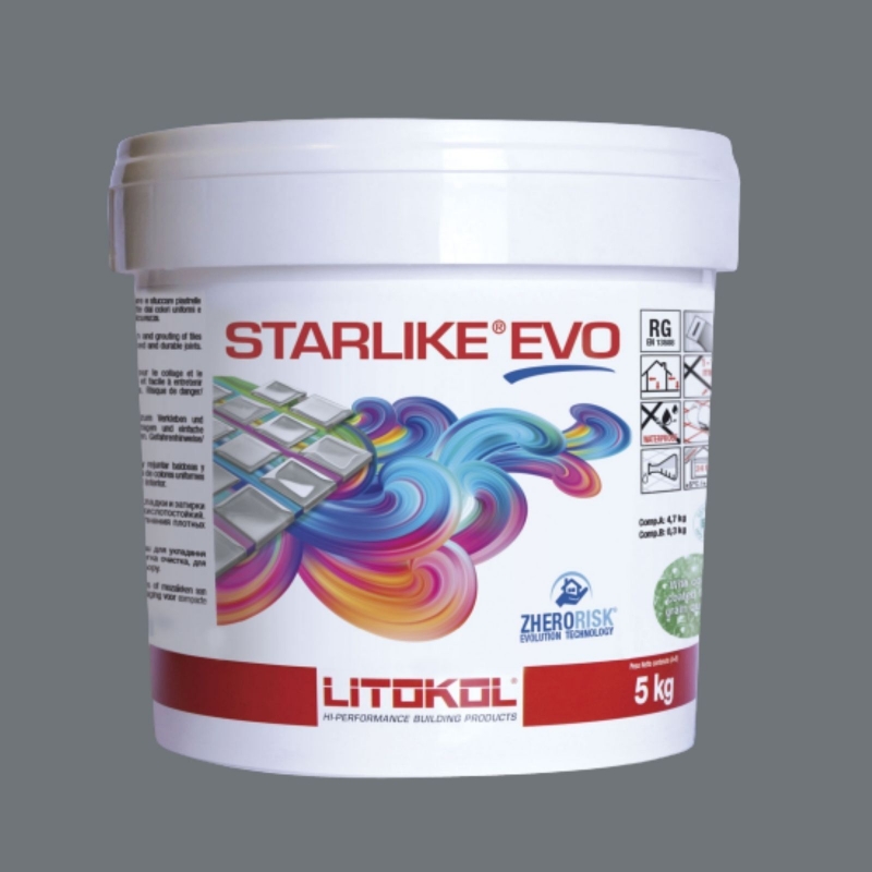Litokol STARLIKE EVO 130 GRIGIO ARDESIA anthracite colle époxy joint seau de 5 kg