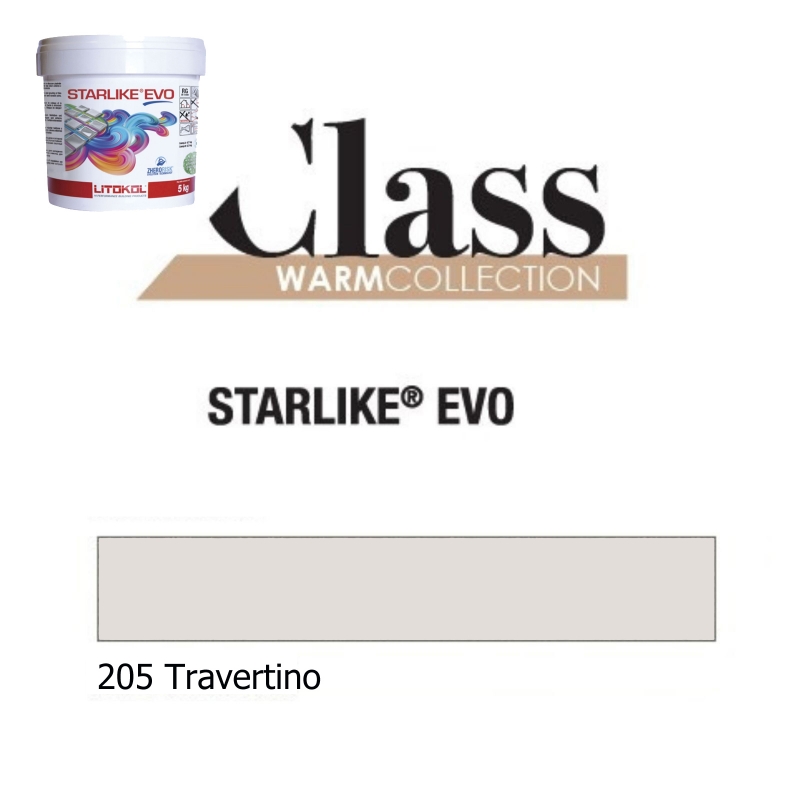 Litokol STARLIKE EVO 205 TRAVERTINO Crème I Colle époxy pour joints seau de 5kg