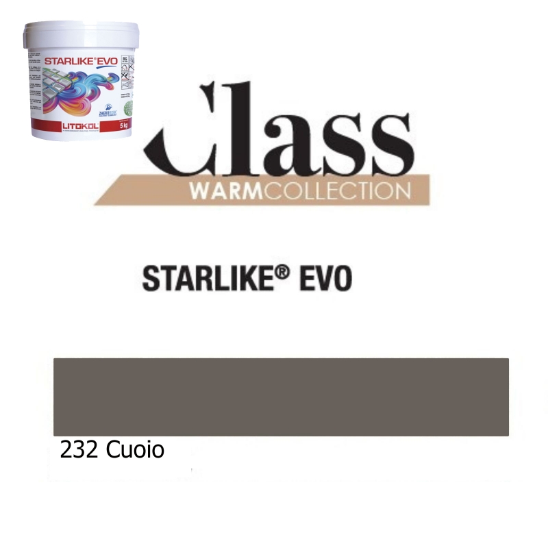 Litokol STARLIKE EVO 232 CUOIO brun foncé II colle époxy joint seau de 5kg