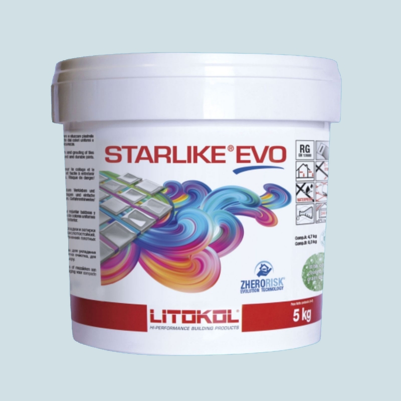 Litokol STARLIKE EVO 300 AZZURRO PASTELLO azzurro bleu colle époxy joint seau de 5kg