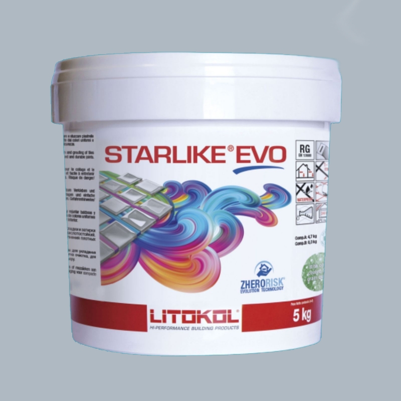 Litokol STARLIKE EVO 310 AZZURRO POLVERE azzurro bleu II colle époxy joint seau de 5kg