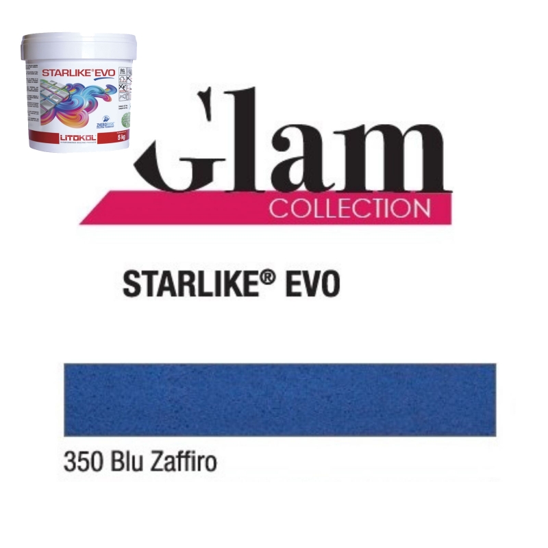 Litokol STARLIKE EVO 350 BLU ZAFFIRO bleu III Colle époxy pour joints seau de 5kg
