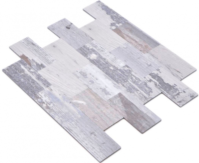 Échantillon manuel de mosaïque Mosaïque autocollante Alu imitation bois shabby chic gris Subway MOS200-4S49_m