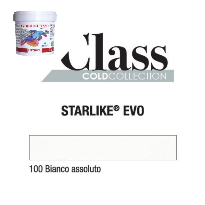 Litokol STARLIKE EVO 100 BIANCO ASSOLUTO blanc Colle époxy pour joints seau de 5kg