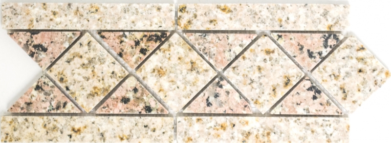 Carreaux de mosaïque Bordure Bordure Pierre naturelle Sand Rosso beige rose 850/BT