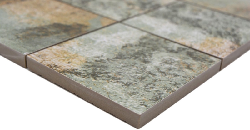 Mosaïque céramique grès cérame beige marron gris vert mat mur sol cuisine salle de bain douche MOS23-95CB