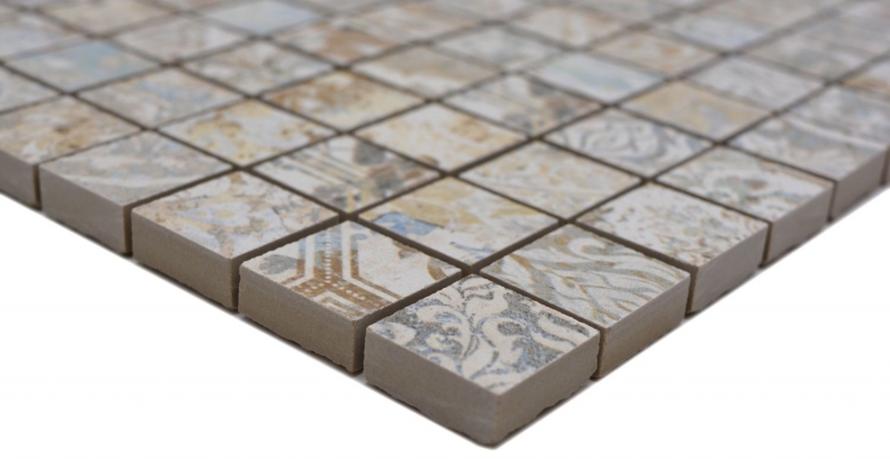 Mosaïque céramique grès cérame multicolore mat mur sol cuisine salle de bain douche MOS18-25CS