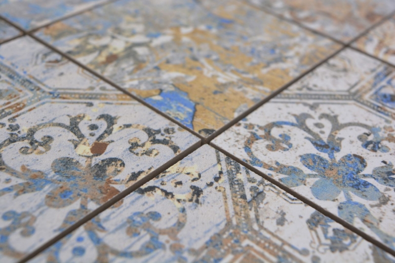 Mosaïque céramique grès cérame fort multicolore mat mur sol cuisine salle de bain douche MOS23-95CV