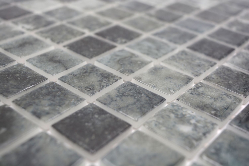 Mosaïque de piscine Mosaïque de verre noir anthracite changeant mur sol cuisine salle de bain douche MOS220-P56253