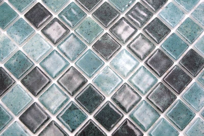 Mosaïque de piscine Mosaïque de verre vert anthracite changeant mur sol cuisine salle de bain douche MOS220-P56258