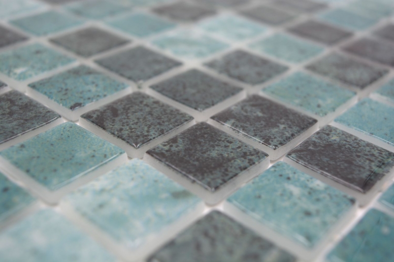 Mosaïque de piscine Mosaïque de verre vert anthracite changeant mur sol cuisine salle de bain douche MOS220-P56258