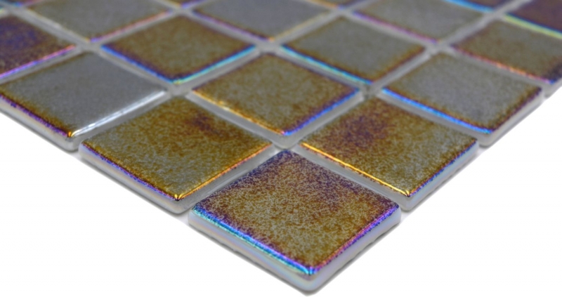 Mosaïque de piscine Mosaïque de verre noir multicolore irisé mur sol cuisine salle de bain douche MOS220-P55386
