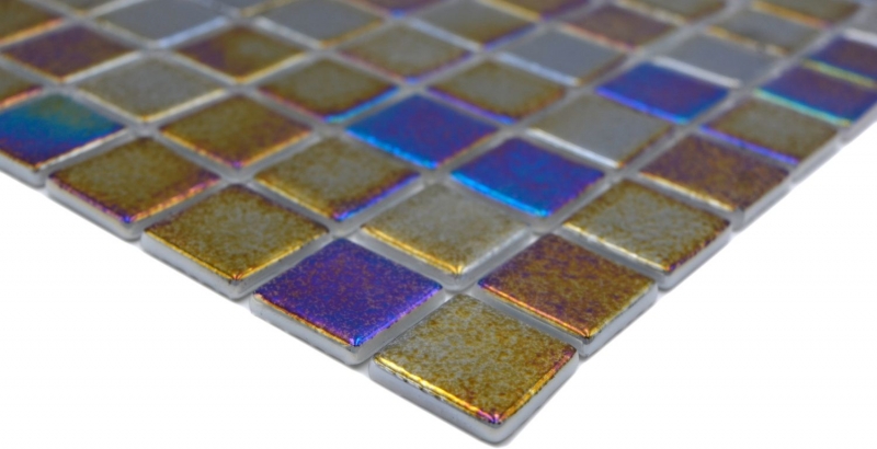 Mosaïque de piscine Mosaïque de verre noir multicolore irisé mur sol cuisine salle de bain douche MOS220-P55256