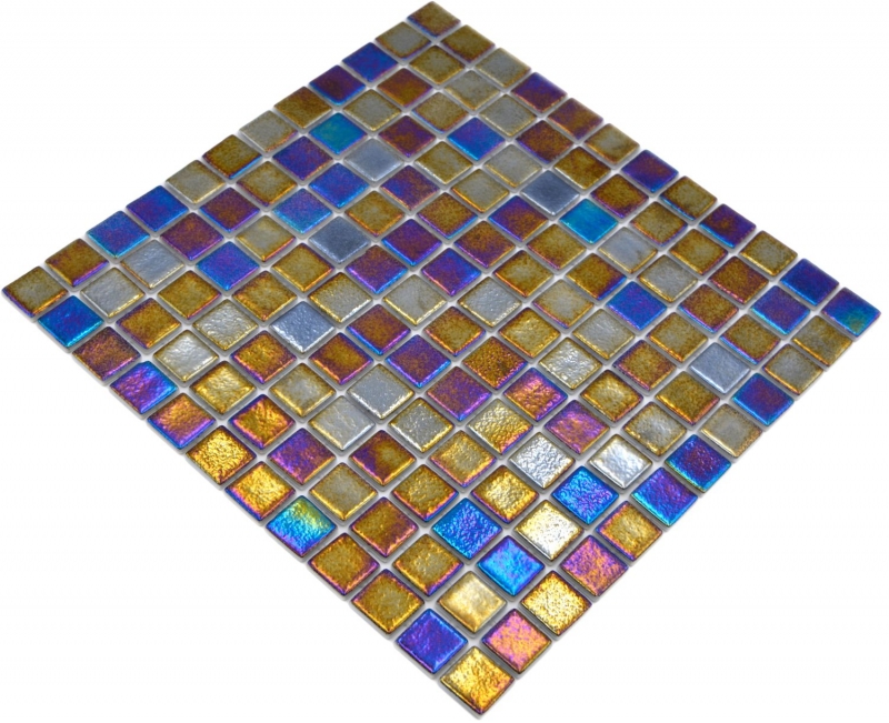 Mosaïque de piscine Mosaïque de verre noir multicolore irisé mur sol cuisine salle de bain douche MOS220-P55256